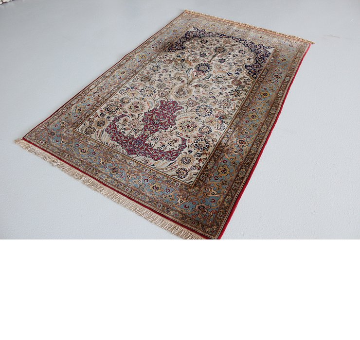 4' 6 x 7' 1 Qom Persian Rug