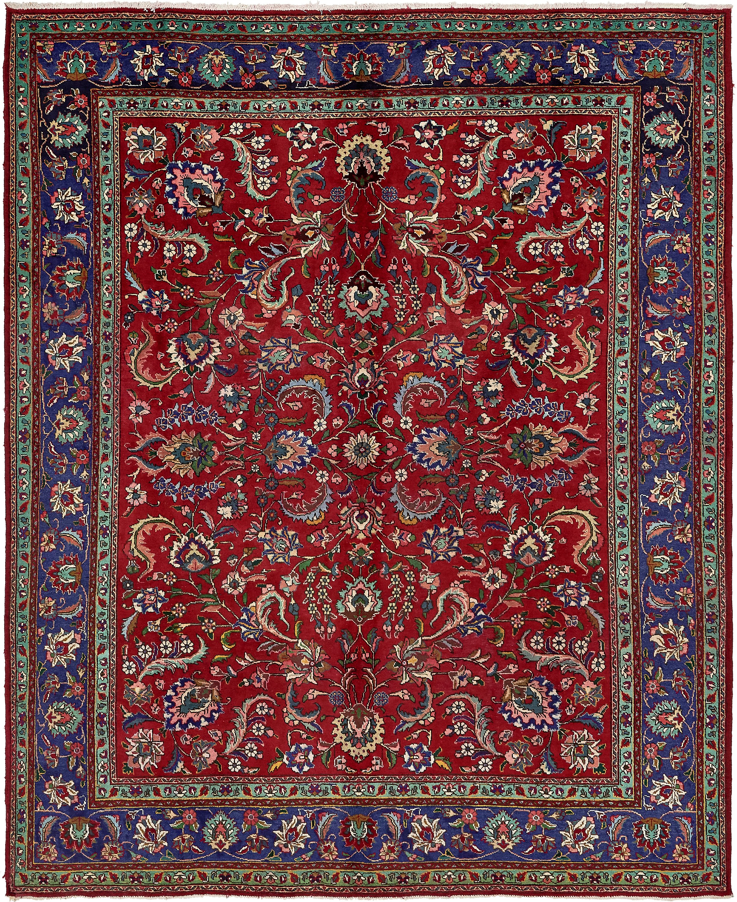 Red 10' 4 x 12' 9 Tabriz Persian Rug Persian Rugs