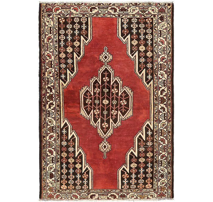 4' x 6' 3 Mazlaghan Persian Rug