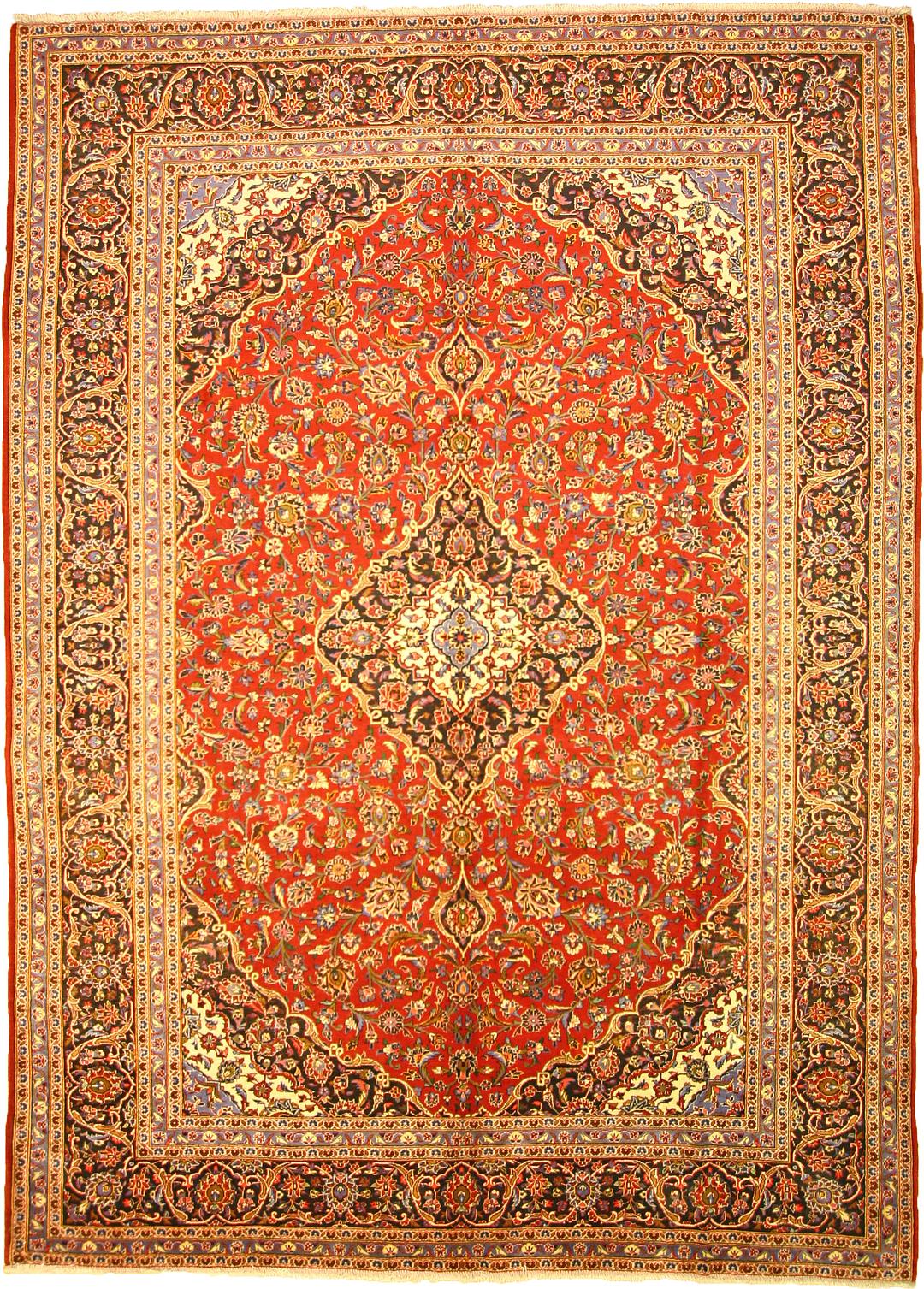 Red 9' 9 x 13' 5 Kashan Persian Rug Persian Rugs eSaleRugs