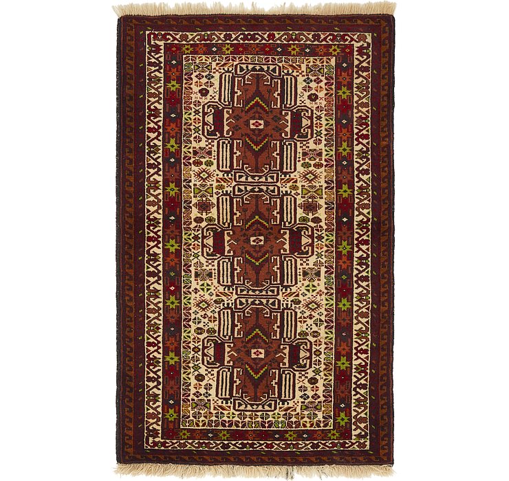 3' x 4' 10 Balouch Oriental Rug