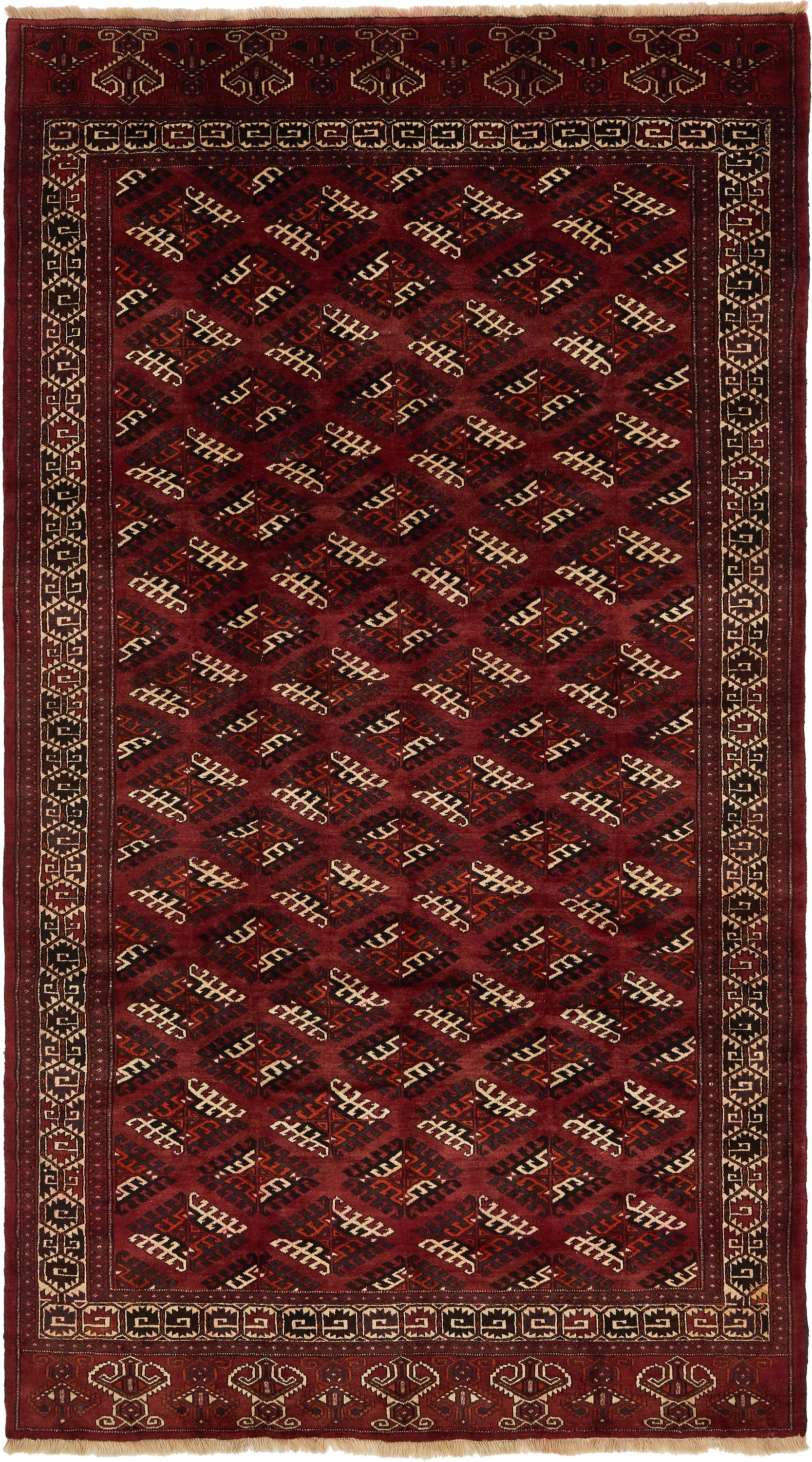Burgundy 7' x 12' 4 Torkaman Persian Rug eSaleRugs