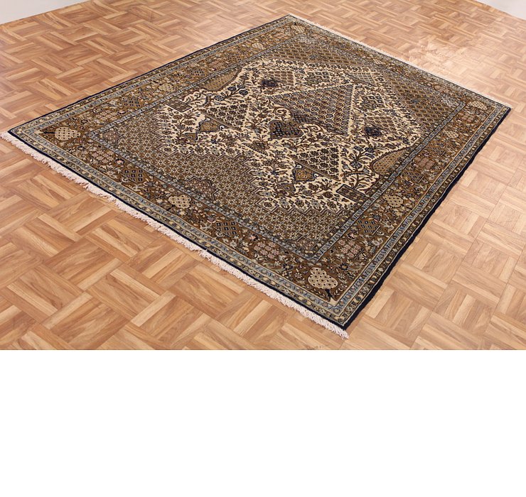 4' 8 x 6' 11 Qom Persian Rug