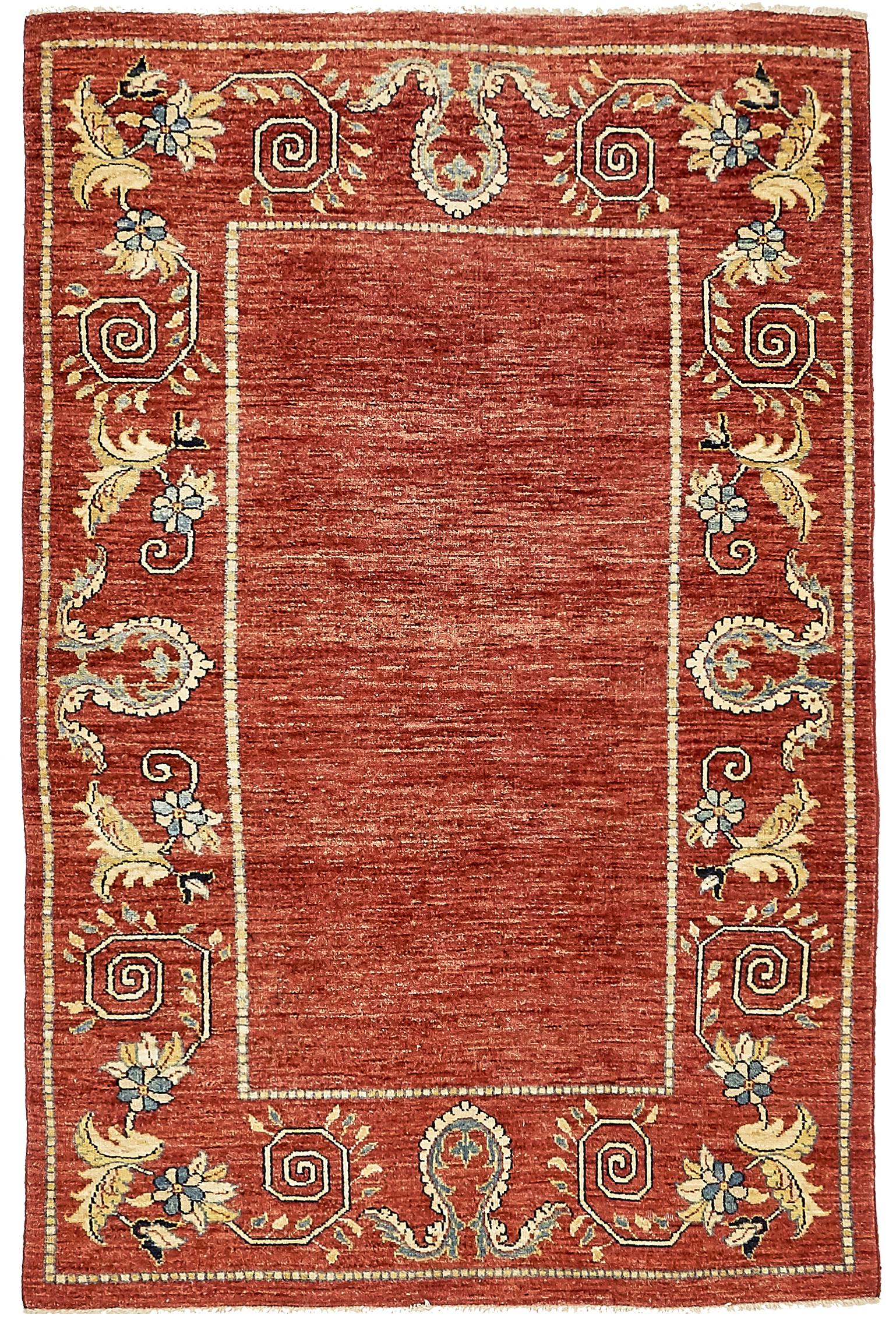 Red 4' x 6' 2 Modern Ziegler Oriental Rug eSaleRugs