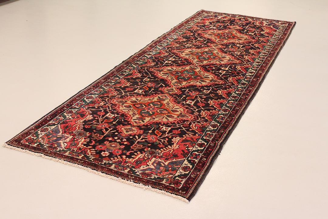 Navy Blue 4' 2 x 12' 5 Bakhtiar Persian Runner Rug Persian Rugs