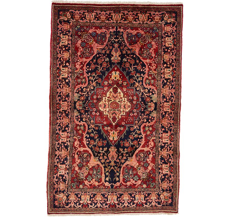 4' 4 x 7' Heriz Persian Rug