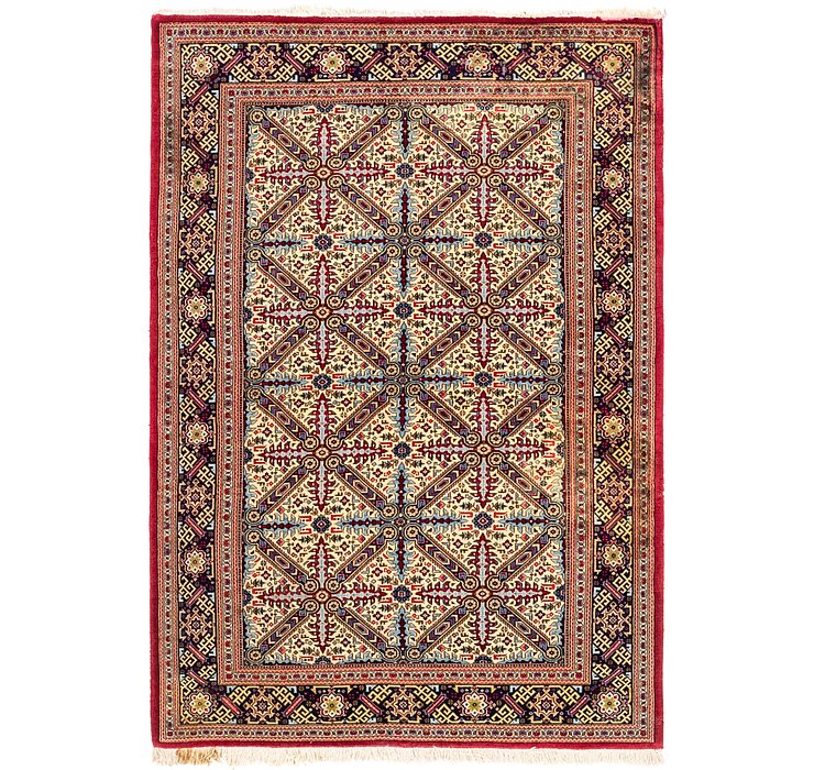 4' 5 x 6' 8 Qom Persian Rug
