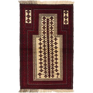 Unique Loom 3' x 4' 9 Balouch Persian Rug