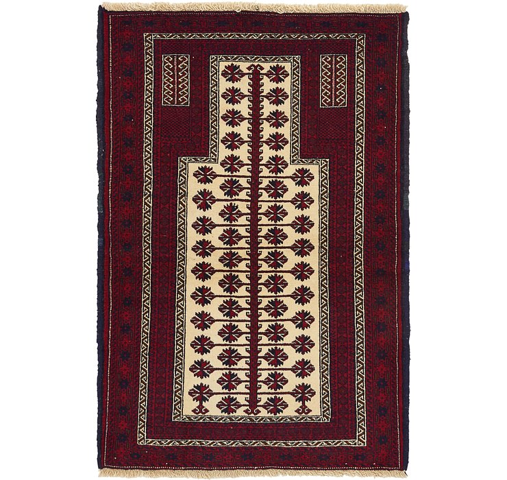 3' 1 x 4' 6 Balouch Persian Rug
