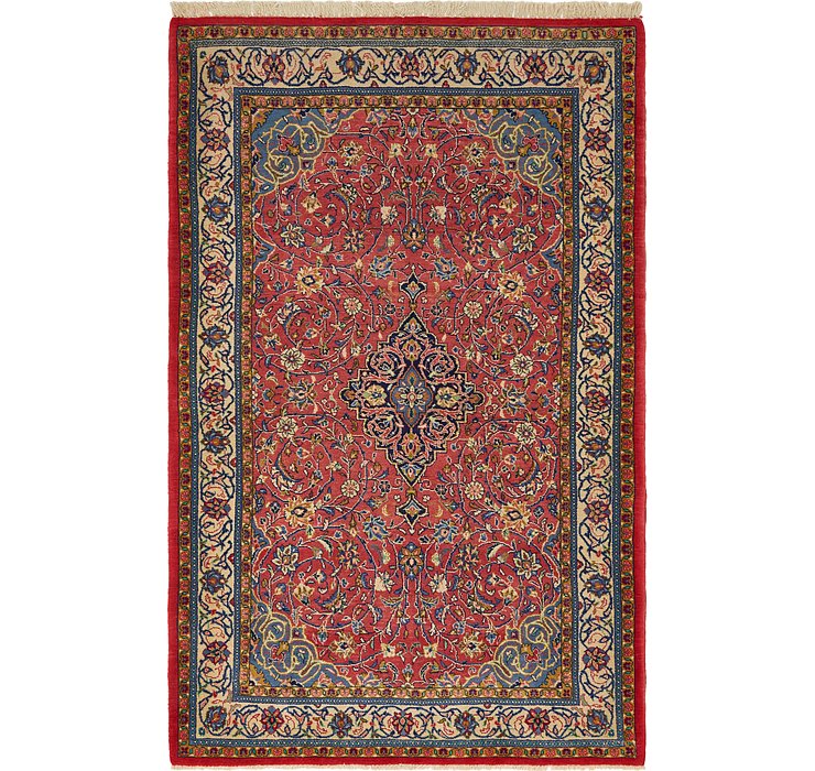 4' 5 x 6' 11 Sarough Persian Rug