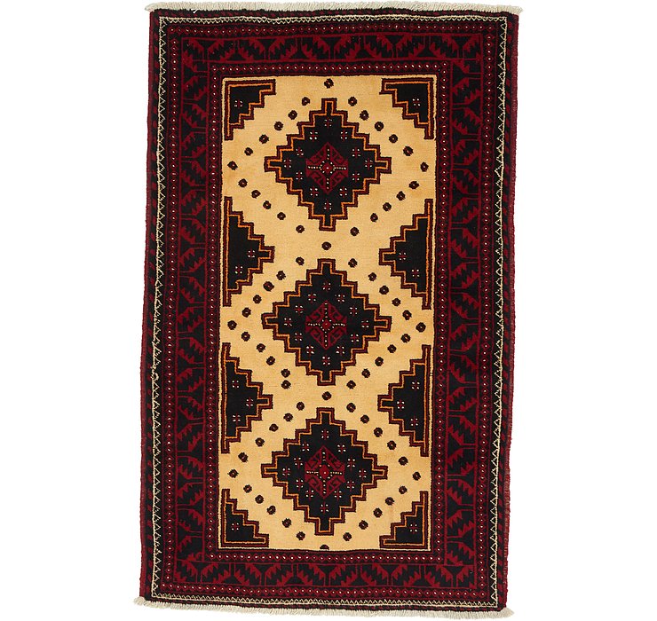 3' 9 x 6' Balouch Persian Rug
