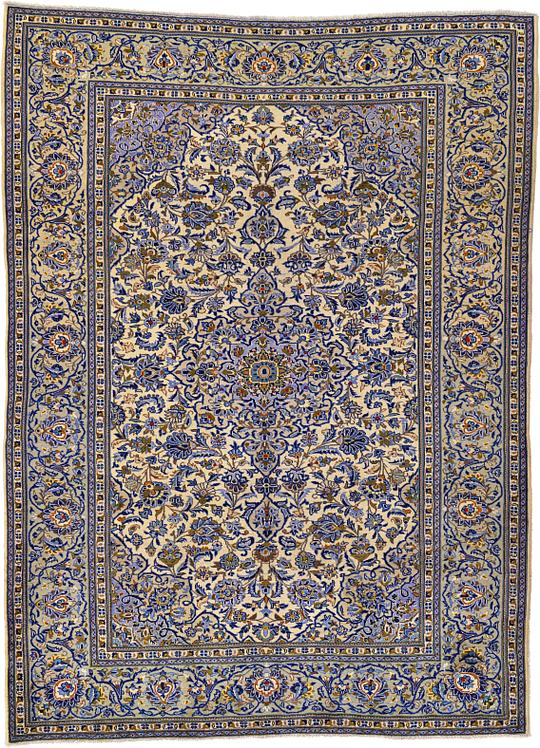 Beige 7 11 X 10 Kashan Persian Rug Rugs Irugs Uk Main Image Of Rug