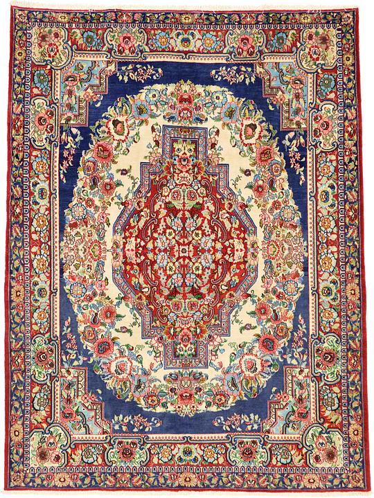 Navy Blue 6 X 8 Yazd Persian Rug Rugs Erugs Main Image Of Rug