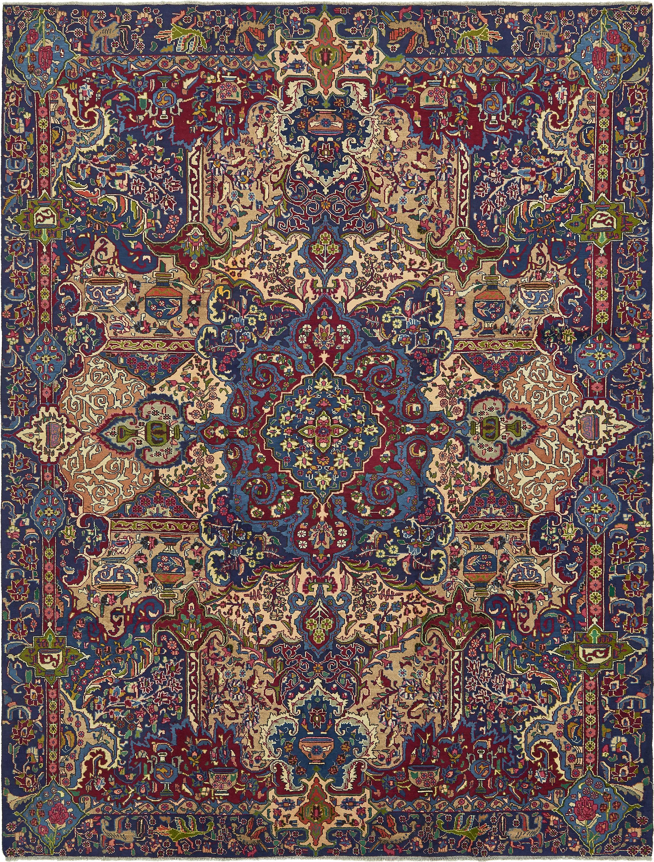 Navy Blue 9' 10 x 12' 10 Kashmar Persian Rug eSaleRugs