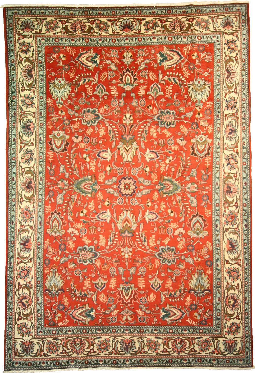 Red 8' 3 x 12' Tabriz Persian Rug Persian Rugs eSaleRugs