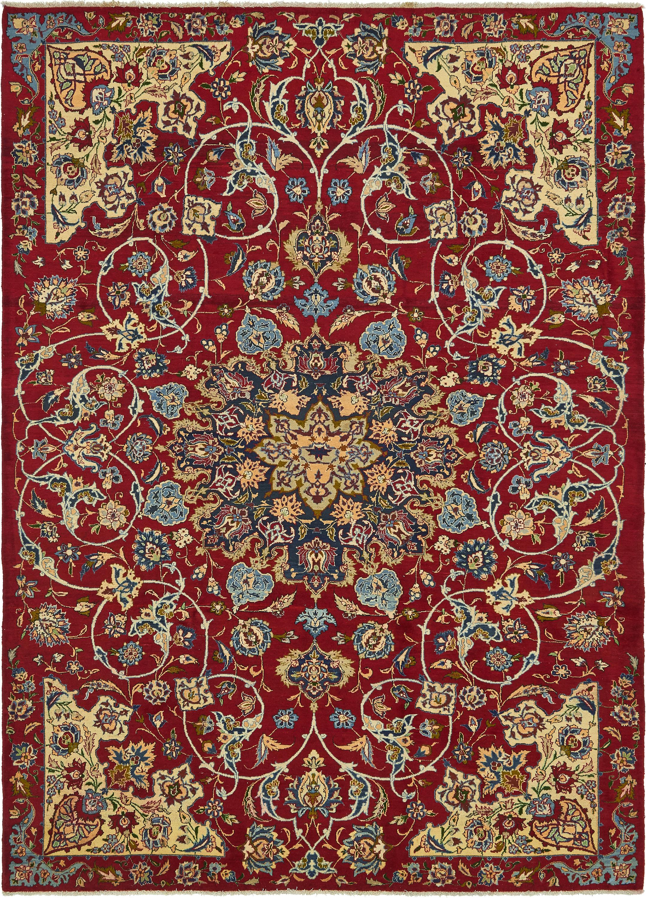 Red 8' 6 x 11' 7 Isfahan Persian Rug eSaleRugs