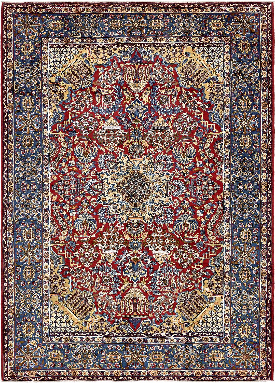 Red 9' 6 x 13' 3 Isfahan Persian Rug Persian Rugs eSaleRugs