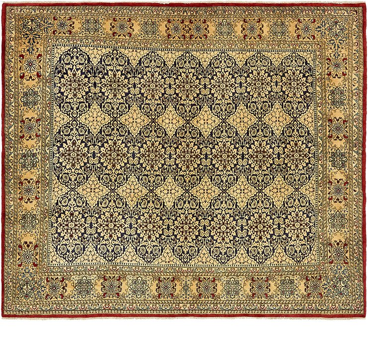 8' 2 x 9' 5 Kerman Persian Square Rug
