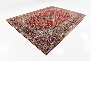9' x 12' 4 Kashan Persian Rug