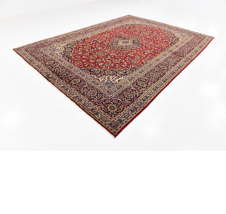 9' x 12' 4 Kashan Persian Rug