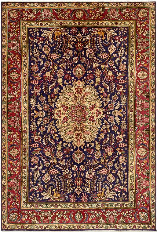 Navy Blue 6 8 X 9 Tabriz Persian Rug Rugs Erugs Main Image Of Rug