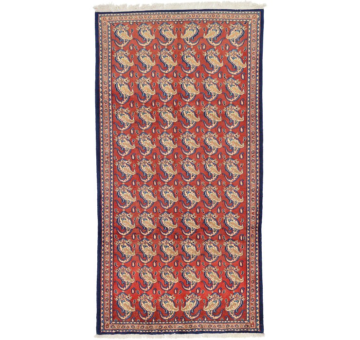 4' 10 x 9' 3 Sarough Persian Rug