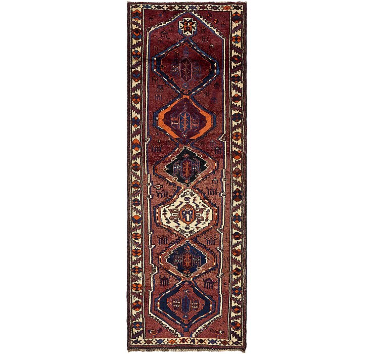 4' 3 x 12' 7 Shiraz Persian Runner Rug