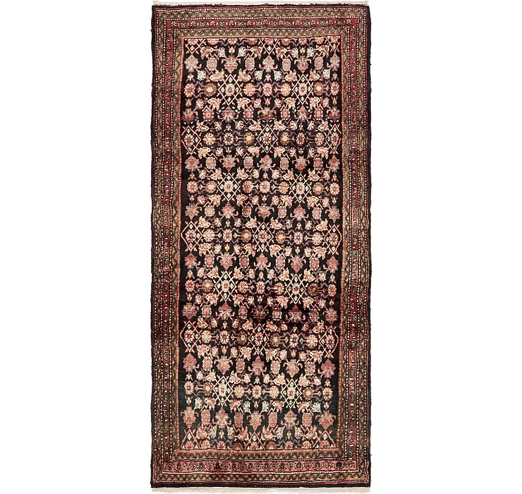 HandKnotted 4' 2 x 9' 5 Hossainabad Persian Run...