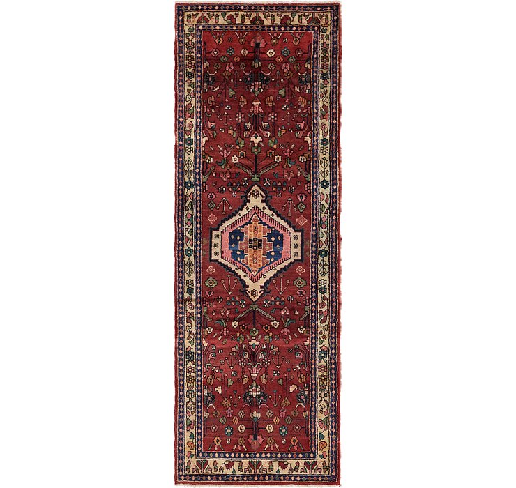 HandKnotted 3' 5 x 10' 3 Hamedan Persian Runner ...