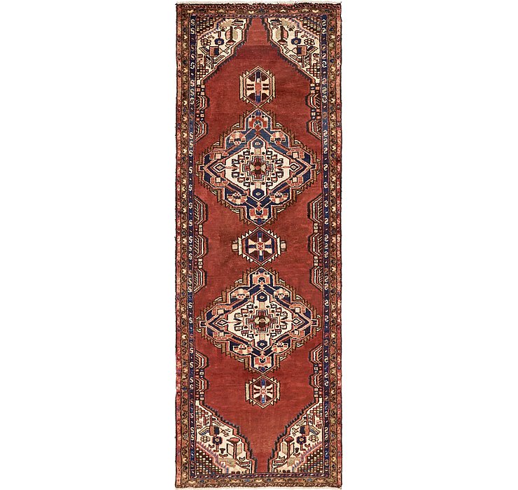 3' 4 x 9' 9 Khamseh Persian Runner ...