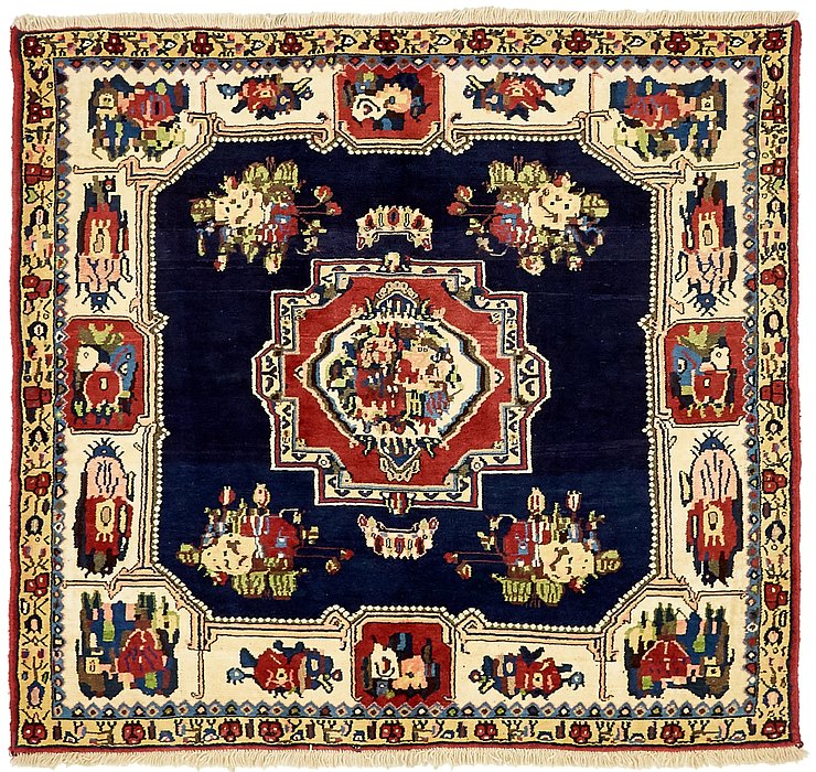 4' 10 x 5' 4 Bakhtiar Persian Square...
