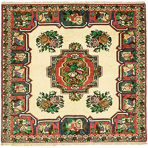 5' x 5' 3 Bakhtiar Persian Square...