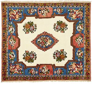 4' 6 x 5' 2 Bakhtiar Persian Square...