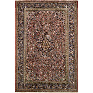 9' x 12' 10 Kashan Persian Rug