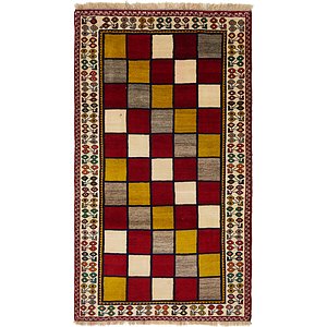 3' 10 x 6' 9 Shiraz-Gabbeh Persian Rug