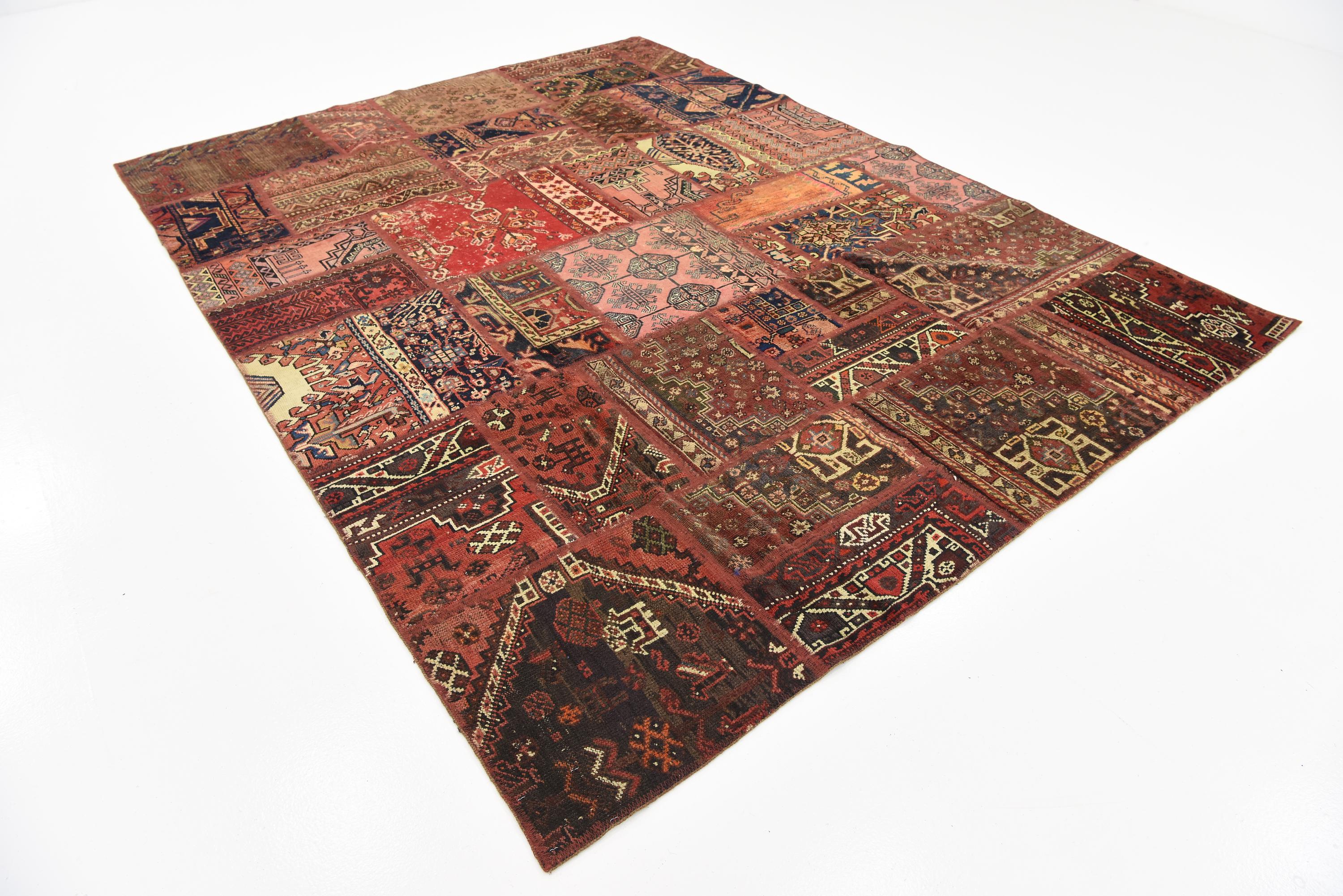 Red 6' 9 x 8' 11 Ultra Vintage Persian Rug eSaleRugs