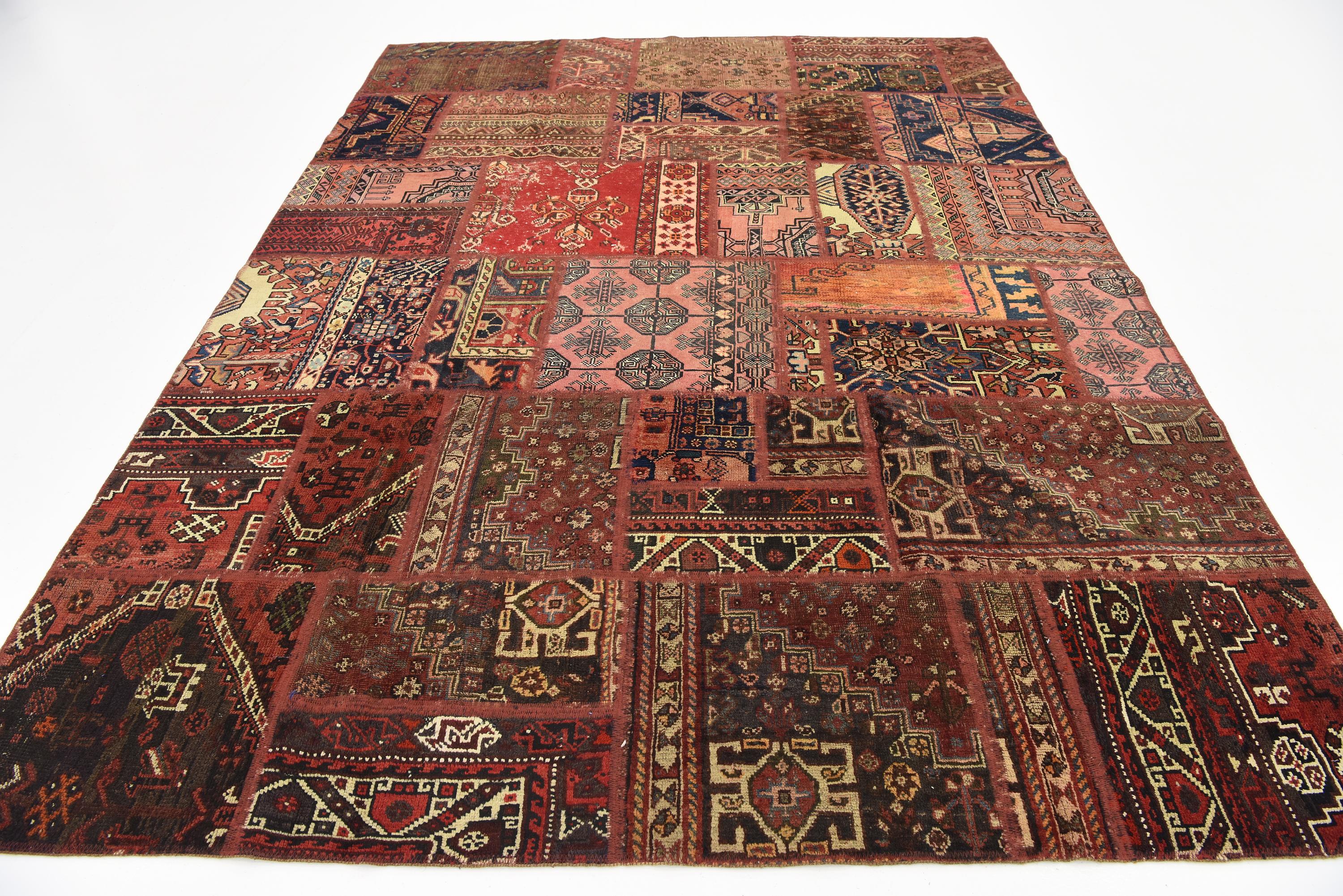 Red 6' 9 x 8' 11 Ultra Vintage Persian Rug eSaleRugs