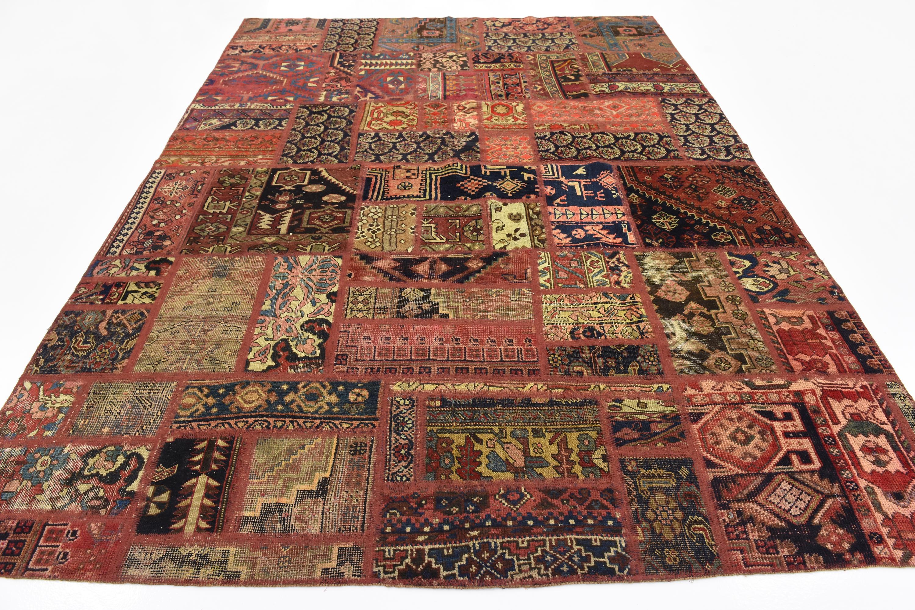 Red 6' 8 x 9' Ultra Vintage Persian Rug eSaleRugs