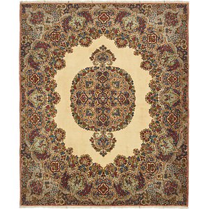 Unique Loom 6' 10 x 8' Kerman Persian Square Rug