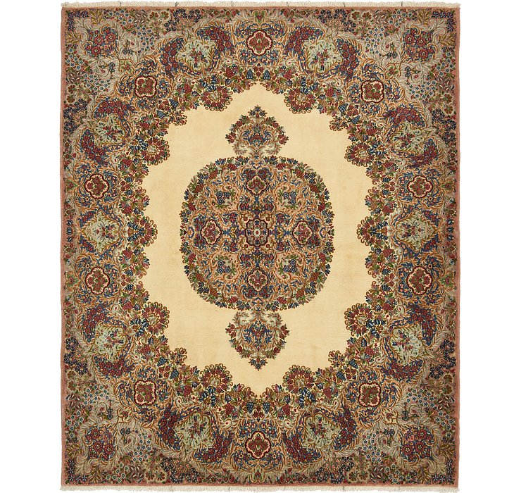 6' 10 x 8' Kerman Persian Square Rug