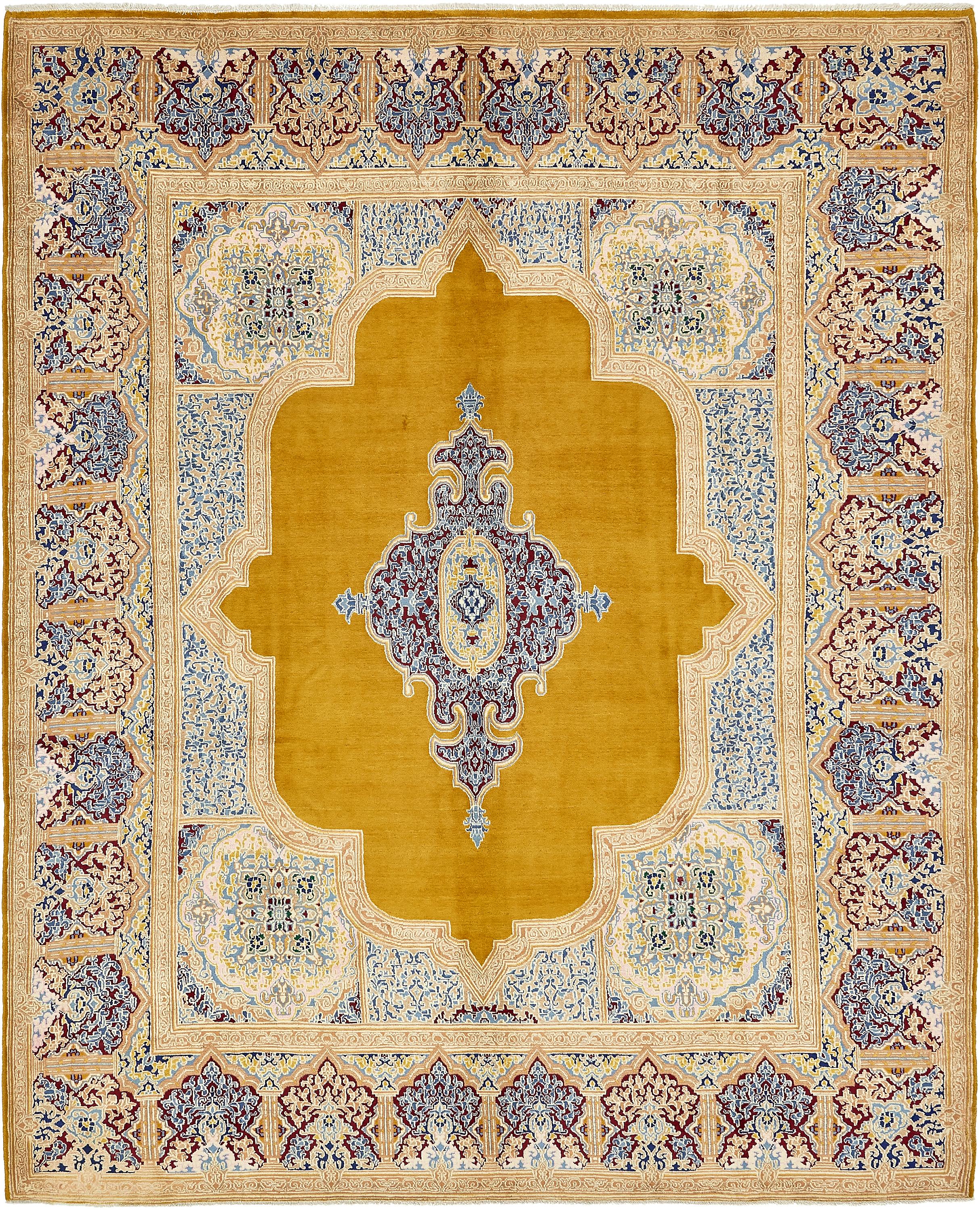 Gold 10' x 12' 5 Kerman Persian Rug eSaleRugs