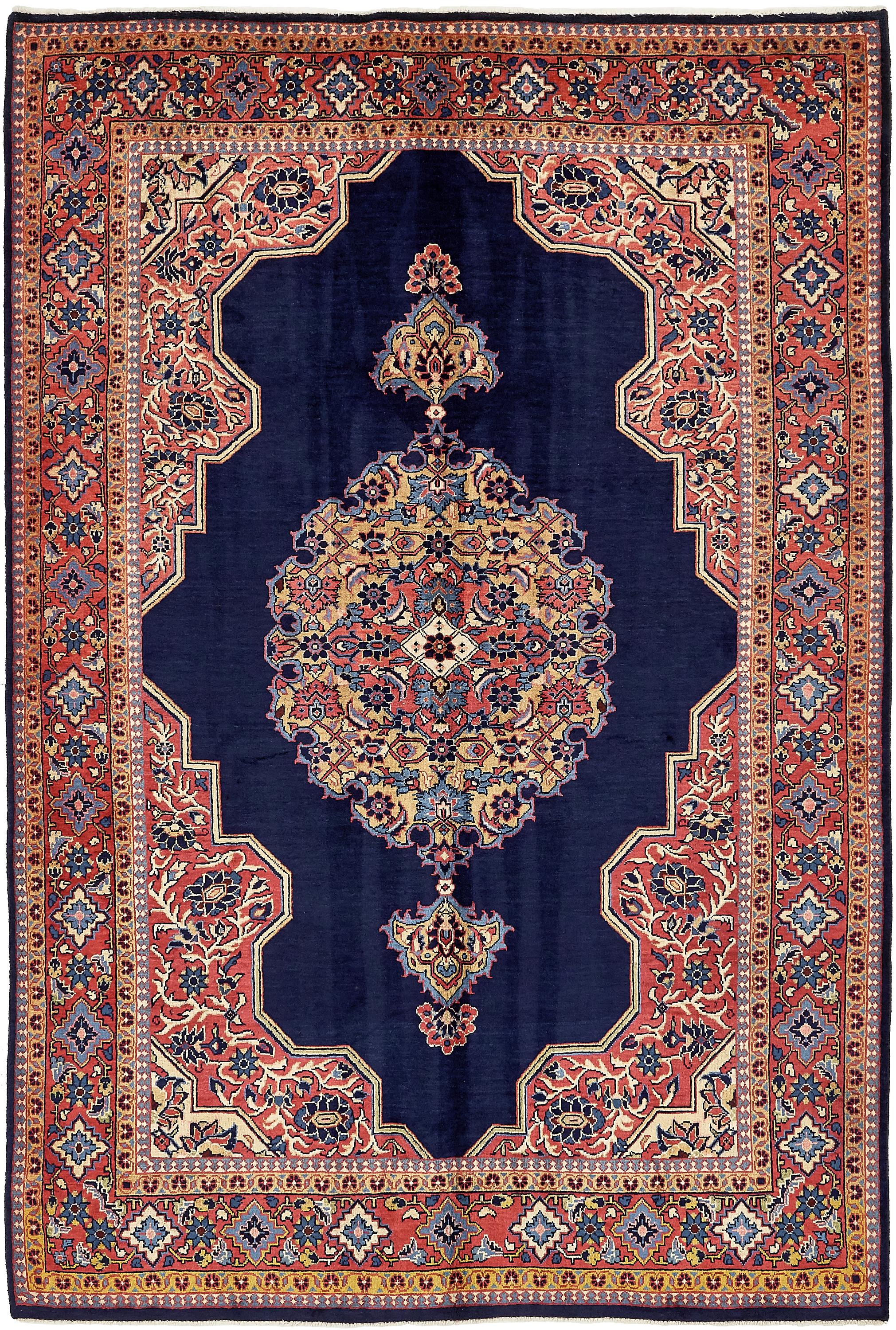 Navy Blue 7' 3 x 10' 9 Viss Persian Rug eSaleRugs