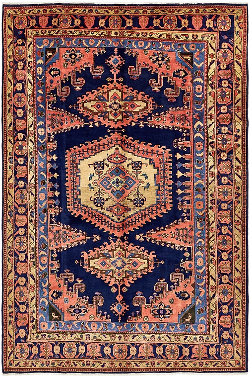 Navy Blue 7' 8 x 11' 5 Viss Persian Rug Persian Rugs eSaleRugs