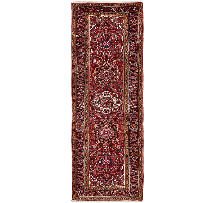 3' 10 x 11' 1 Heriz Persian Runner Rug