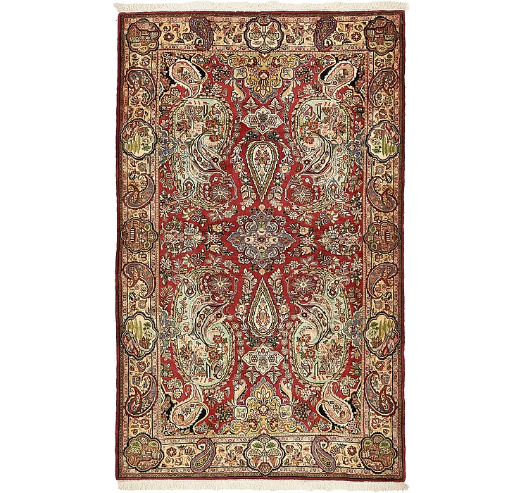 HandKnotted 4' 2 x 6' 9 Qom Persian Rug