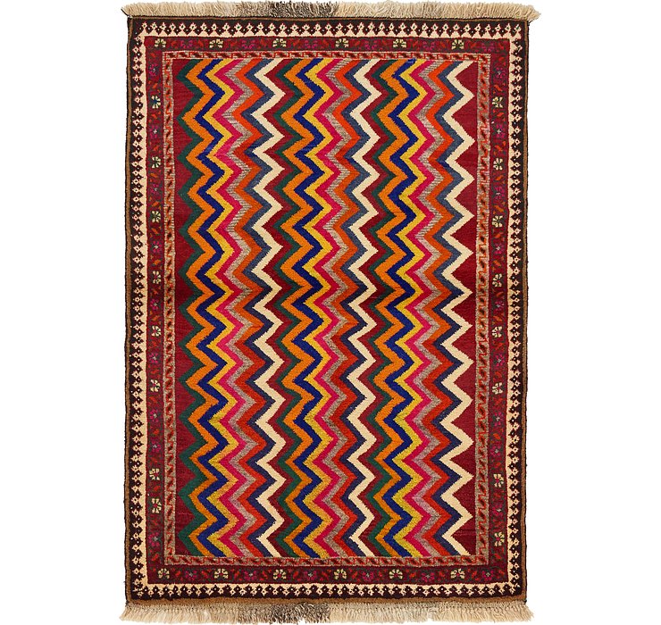 3' 6 x 5' Shiraz-Gabbeh Persian Rug