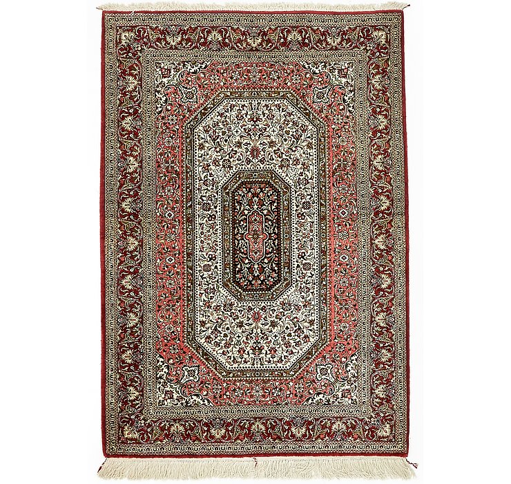 3' 7 x 5' 3 Qom Persian Rug