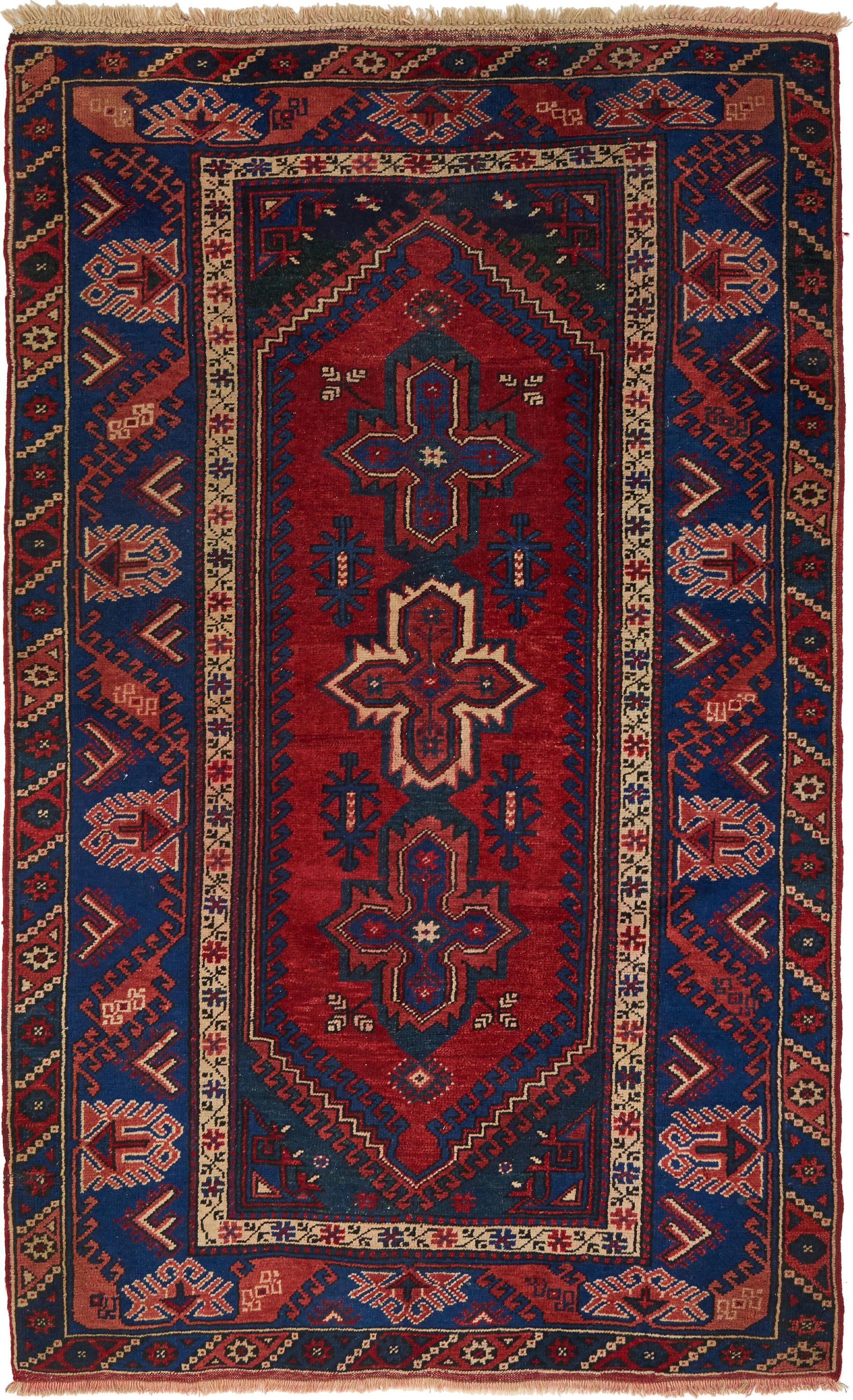 Red 4' 2 x 6' 7 Gharajeh Persian Rug eSaleRugs
