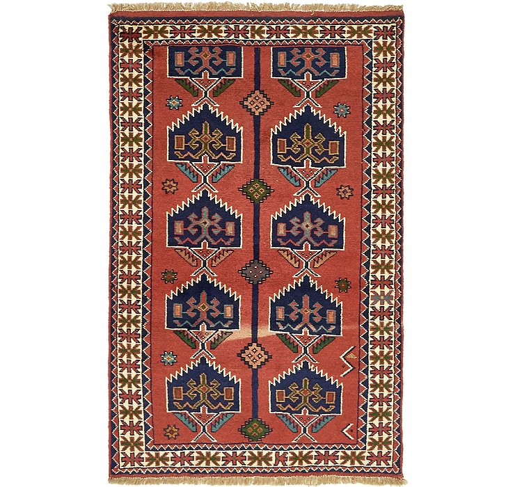 4' x 6' 4 Ghoochan Persian Rug