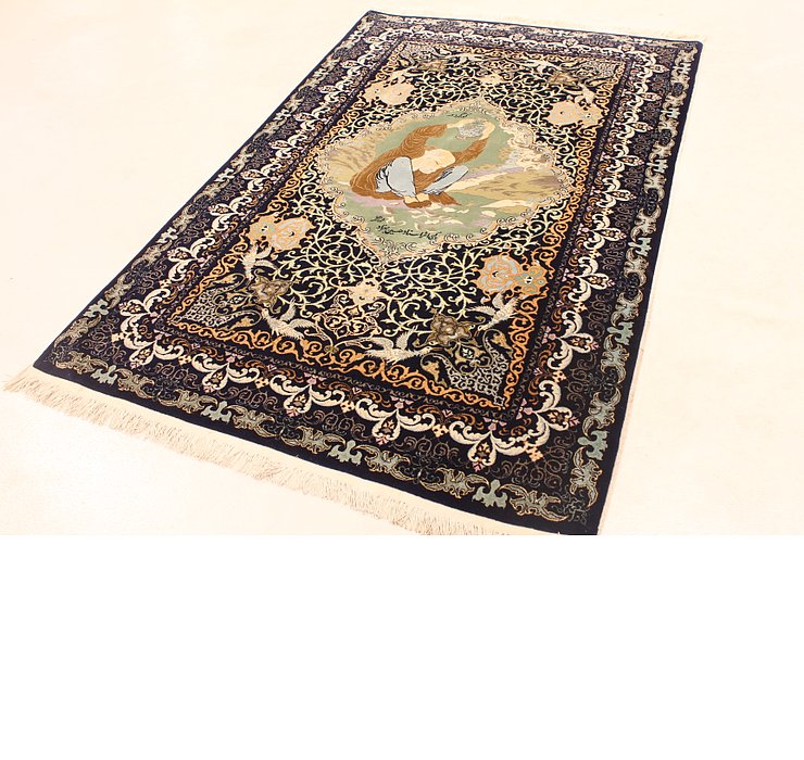 4' 5 x 6' 11 Kashan Persian Rug